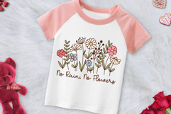 Flower PNG, No Rain No Flowers PNG, Flower Shirt PNG Product Image 6