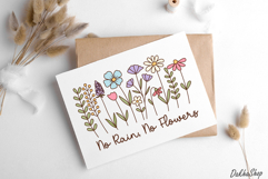 Flower PNG, No Rain No Flowers PNG, Flower Shirt PNG Product Image 5