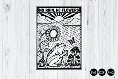 No Rain No Flowers SVG, Frog Rain SVG, Mental Health Phrases Product Image 1