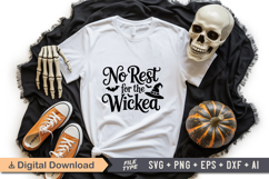 No Rest for the Wicked SVG File | Spooky Halloween SVG Product Image 1
