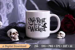 No Rest for the Wicked SVG File | Spooky Halloween SVG Product Image 2