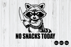 No Snacks Today SVG, Funny Raccoon SVG, Raccoon SVG Product Image 1