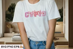 Retro Funny Valentine No Thanks Cupid SVG T-shirt Design Product Image 3