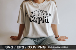 No Thanks Cupid SVG - Anti Valentine's Day Design Product Image 1
