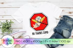 No Thanks Cupid PNG | Funny Valentines Cupid Sublimation Product Image 1