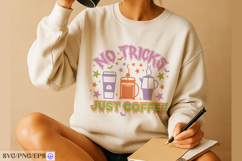 Halloween Coffee Hand-drawn SVG PNG T-shirt Design Product Image 4