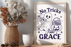 No Tricks Just Grace SVG, Christian Ghost Trunk or Treat PNG Product Image 3