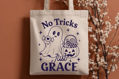 No Tricks Just Grace SVG, Christian Ghost Trunk or Treat PNG Product Image 2