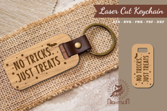 No Tricks Just Treat Laser Cut Keychain Product Image 1