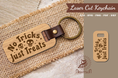 No Tricks Just Treat Laser Cut Keychain Product Image 1