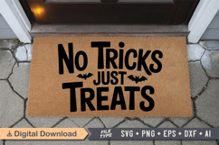 No Tricks Just Treats SVG | Halloween Doormat SVG | Doormat Product Image 3