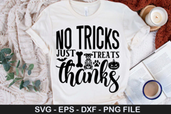 No tricks just treats thanks SVG - Halloween Dog Design Product Image 1