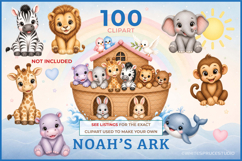 Noah’s Ark Baby Announcement Canva Template Editable 5x7 Product Image 5