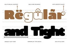 Nobark - Modern Rounded Bold Chunky Logo Sans Font Product Image 5