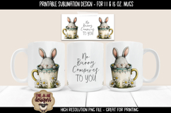 Easter Bunny in Cups - Four Sublimation Mug 11 &amp; 15 oz PNGs Product Image 4