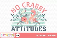 No Crabby Attitudes Tropical Summer PNG Sublimation Product Image 2