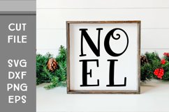 NOEL, Christmas Home Decor, Hand Lettered SVG Product Image 1