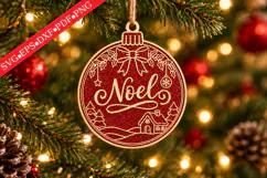 Noel Christmas Ornament SVG Product Image 1