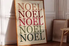 Noel Noel Noel Print - Christmas Vintage Wall Art Product Image 1