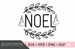 Noel SVG, Festive Holiday SVG, Christmas Ornament SVG Product Image 1