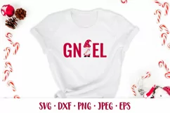 Gnoel SVG. Noel. Christmas gnome. Funny holidays shirt desig Product Image 2
