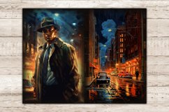 Noire Detective Junk Journal Kit, Vintage Car Printables, GlamArtZhanna, Detective Novels, Vintage Diary Pages, Neon City, 50s, Art Noir, Murder Mystery, Night City Illustration