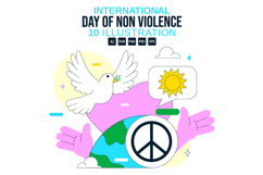 10 International Day of Non Violence Illustration Product Image 1