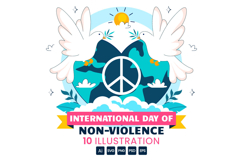 10 International Day of Non-Violence Illustration Product Image 1
