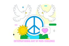10 International Day of Non Violence Illustration Product Image 4
