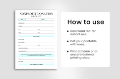 Printable Donation Receipt Template Product Image 4