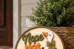 Nope Not Today Goose SVG | Funny Goose Door Sign Laser file Product Image 4
