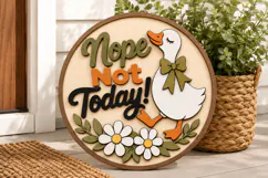 Nope Not Today Goose SVG | Funny Goose Door Sign Laser file Product Image 3