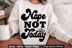 Nope Not Today SVG -Vintage Funny Raccoon Design Product Image 1