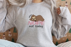 Nope, Not Today Embroidery design - Adorable Sloth Pattern Product Image 3
