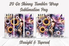 Nope Not Today, Funny Quotes Tumbler Wrap, Sarcastic Tumbler Product Image 2