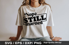 Nope still married SVG - Sarcastic Keychain Design Product Image 1