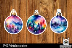Christmas Ornament Sticker PNG. Christmas ball stickers Product Image 1