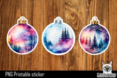 Christmas Ornament Sticker PNG. Christmas ball stickers Product Image 1
