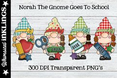 Norah The Gnome Goes To School Sublimation Clipart Product Image 1