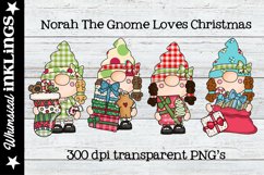 Norah The Gnomes Loves Christmas Sublimation Clipart Product Image 1