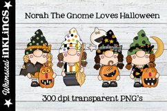 Norah The Gnome Loves Halloween Sublimation Clipart Product Image 1