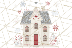 Scandinavian Christmas Clipart PNG, Nordic Pattern Christmas Product Image 2