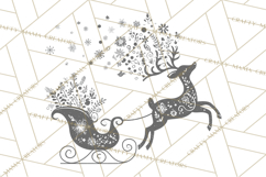Scandinavian Christmas Clipart PNG, Nordic Pattern Christmas Product Image 5