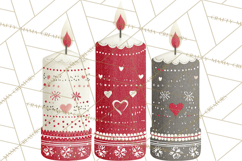 Scandinavian Christmas Clipart PNG, Nordic Pattern Christmas Product Image 2
