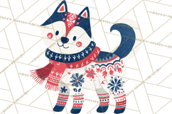 Scandinavian Christmas Clipart PNG, Nordic Pattern Christmas Product Image 3