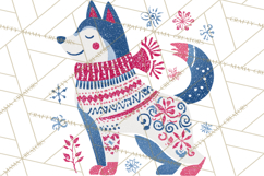 Scandinavian Christmas Clipart PNG, Nordic Pattern Christmas Product Image 2