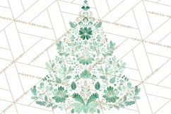 Scandinavian Christmas Clipart PNG, Nordic Pattern Christmas Product Image 2