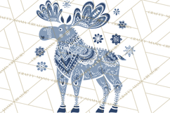 Scandinavian Christmas Clipart PNG, Nordic Pattern Christmas Product Image 3