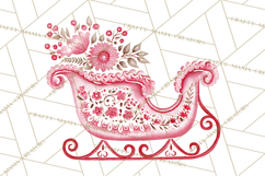 Scandinavian Christmas Clipart PNG, Nordic Pattern Christmas Product Image 4