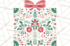 Scandinavian Christmas Clipart PNG, Nordic Pattern Christmas Product Image 2